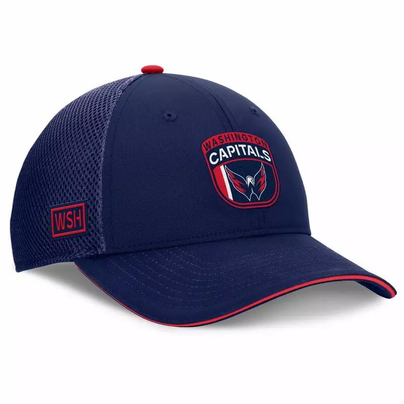 Casquette NHL Washington Capitals Fanatics Authentic Pro Draft 2024 Trucker Bleu 2/3