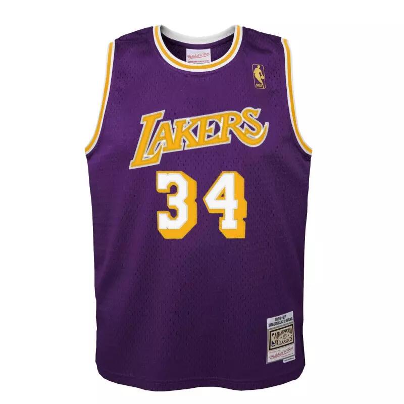 Maillot NBA Shaquille O'neal Los Angeles Lakers 1996-97 Mitchell & ness Hardwood 2/4