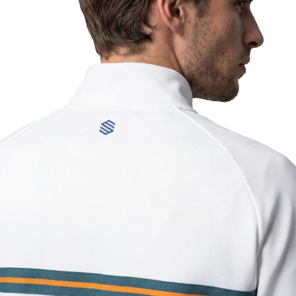 Felpa tennis mezza zip uomo Tiebreak White Bianco 5/6