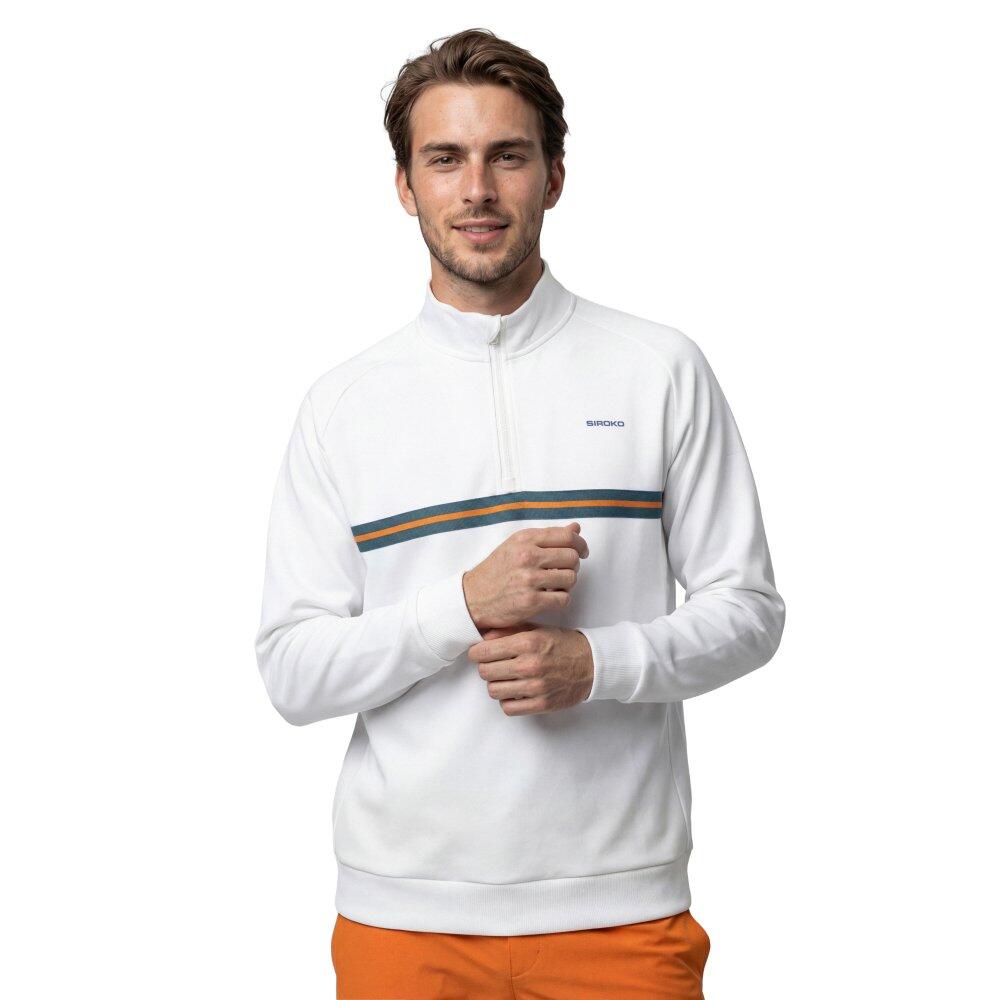 Men Tennis 's half-zip sweatshirt Tiebreak White White
