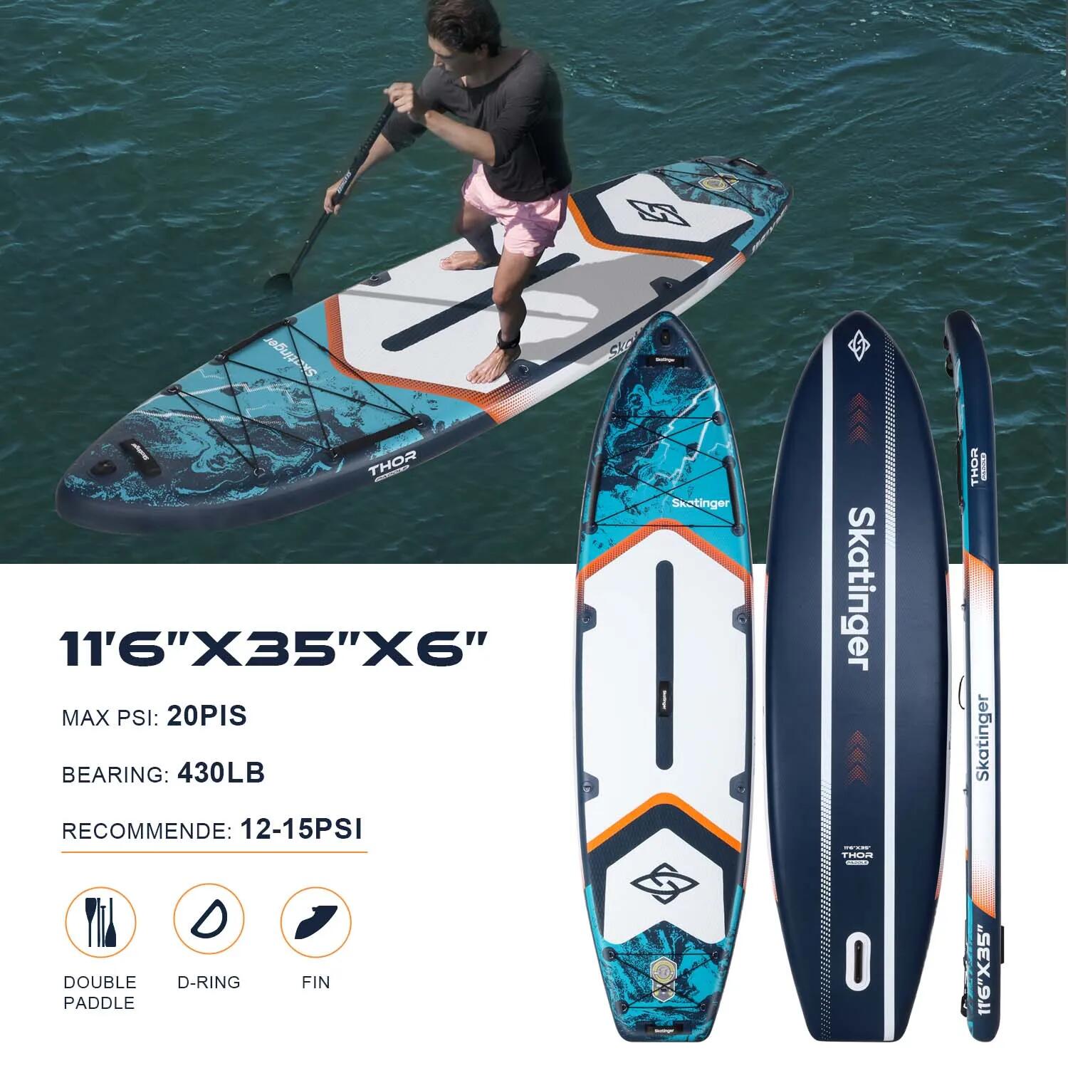 SKATINGER Thor Blauw 350x89x15 cm (11'6'') touring SUP board 4/6