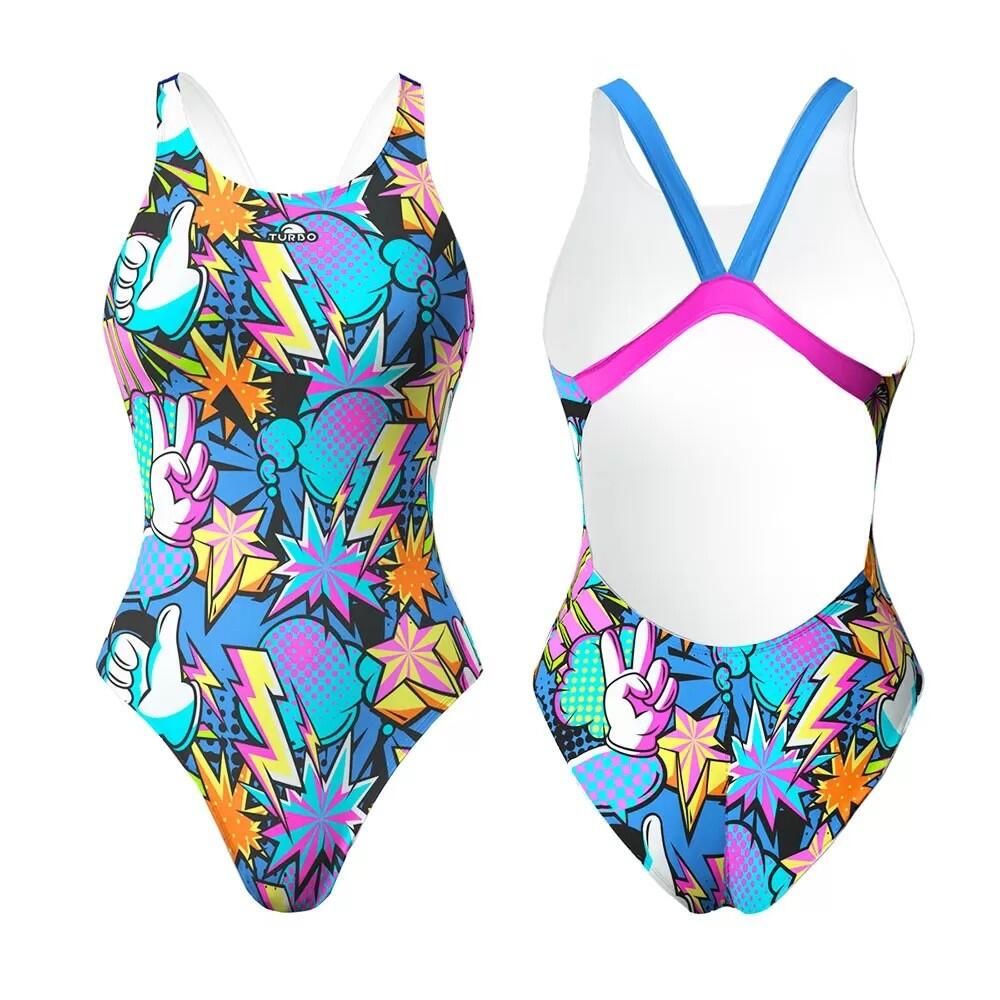 Bañador tirante ancho Comic Kan natación Mujer Multicolor Turbo 3/3