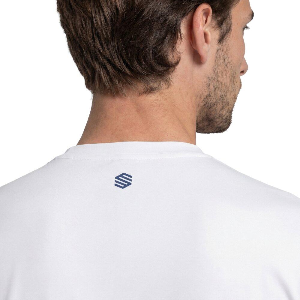 Herren Tennis langärmeliges -funktionsshirt Roma White Weiß 5/6