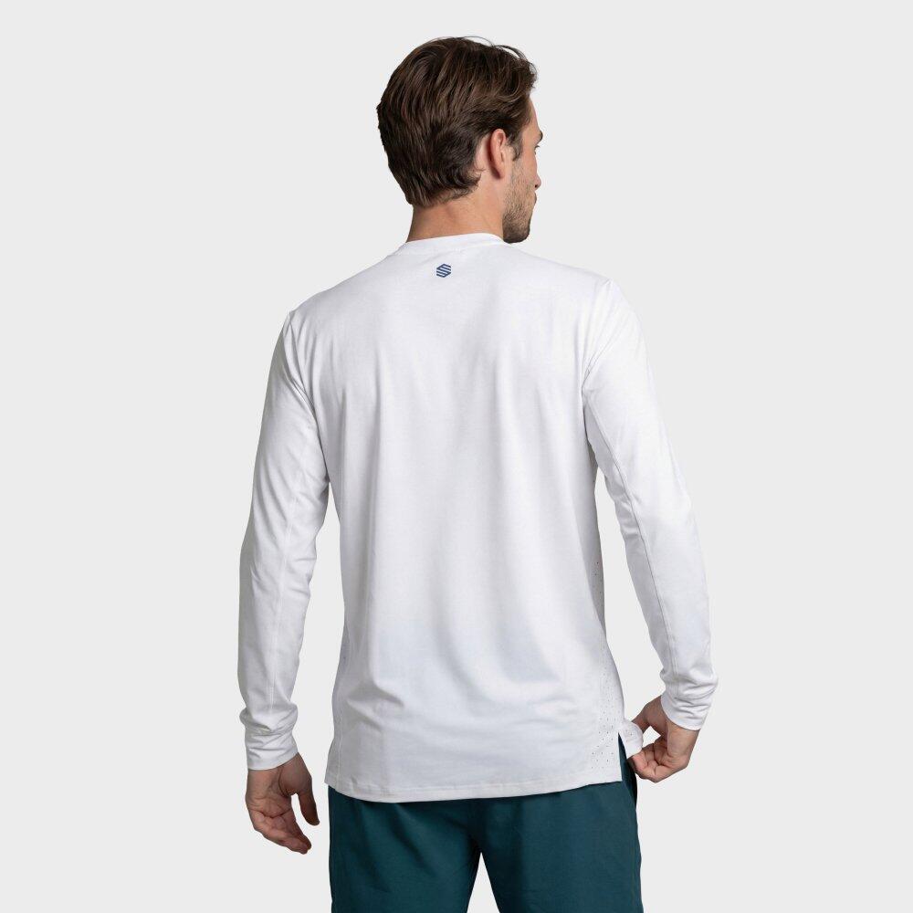 Herren Tennis langärmeliges -funktionsshirt Roma White Weiß 6/6