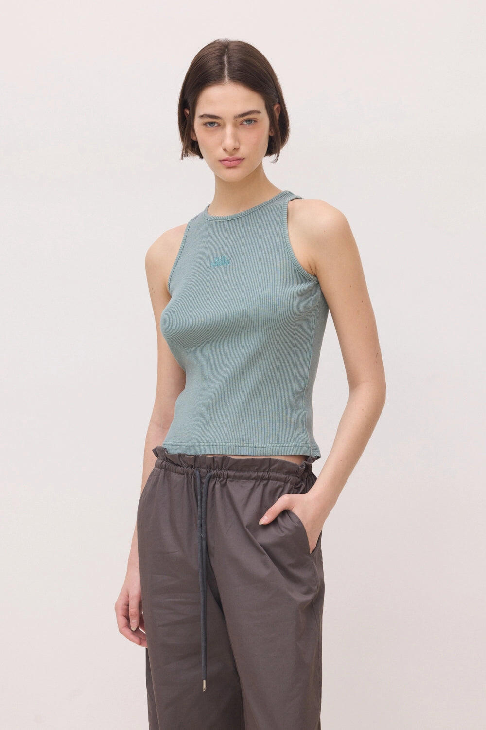 Top Tank Mujer Blue Banana Mist de Algodón Orgánico 1/3