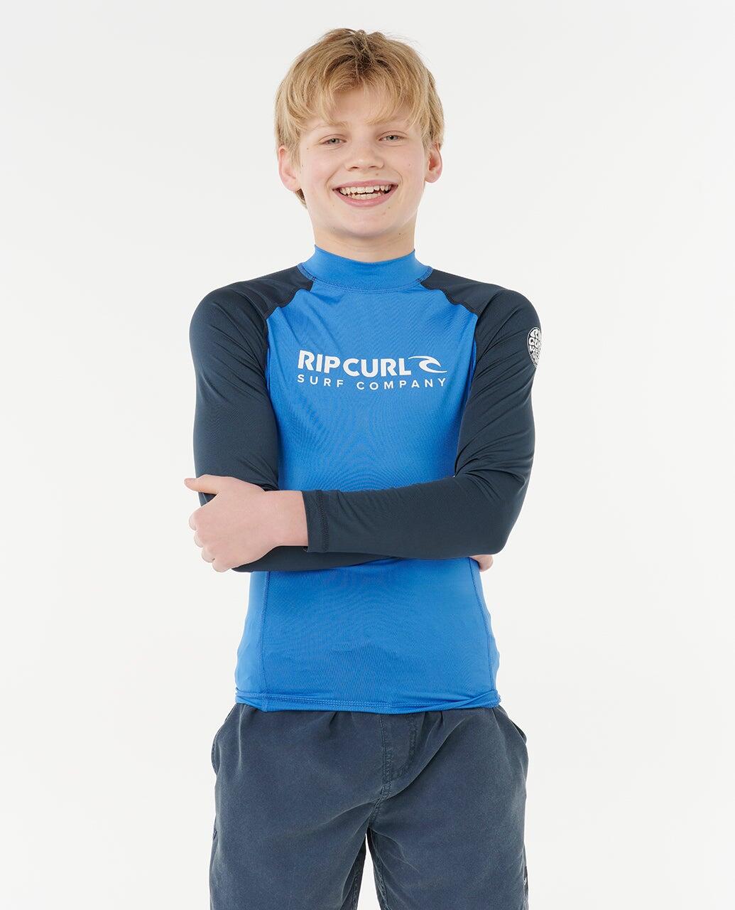 T-shirt anti-UV Unisex Shock UPF manches longues enfant - Blue Gum 4/4