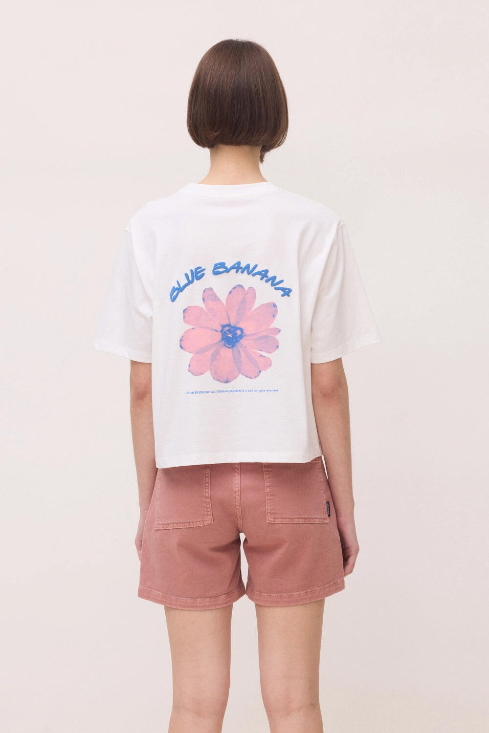 Camiseta Mujer Blue Banana Blanca de Algodón 100% Orgánico 2/3