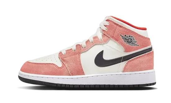 Schoenen - Lifestyle - Unisex - Air Jordan 1 Mid SE - Suède oranje/sail/zwart