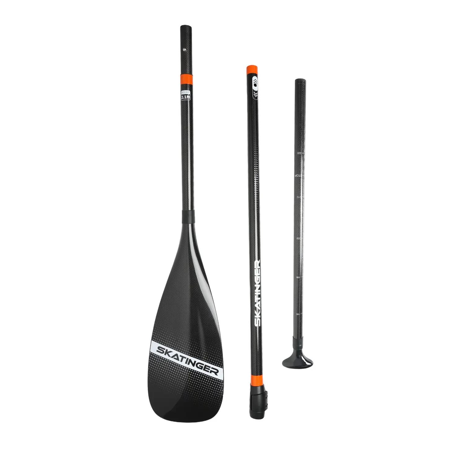 SKATINGER Koolstofvezel peddel 218 cm, met tas - zwart 3/4