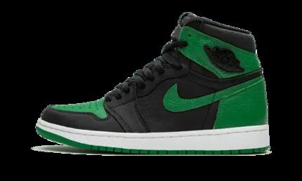 Chaussures - basket - hautes - air jordan 1 - noir/vert pin/blanc