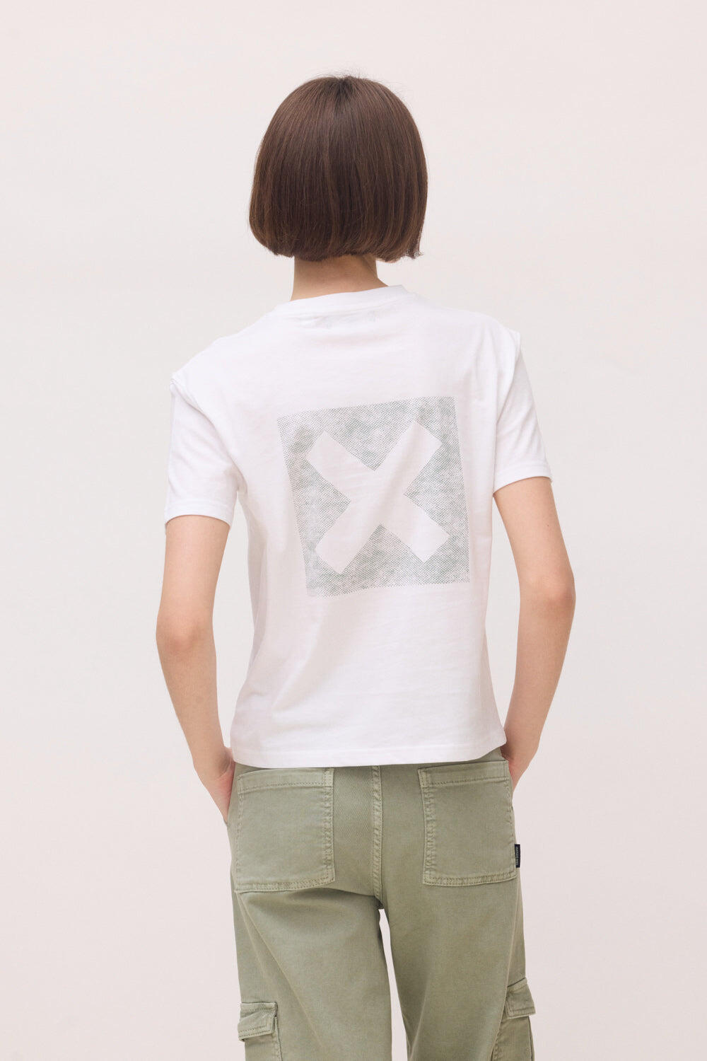Camiseta Mujer Blue Banana Blanca de Algodón 100% Orgánico 2/3