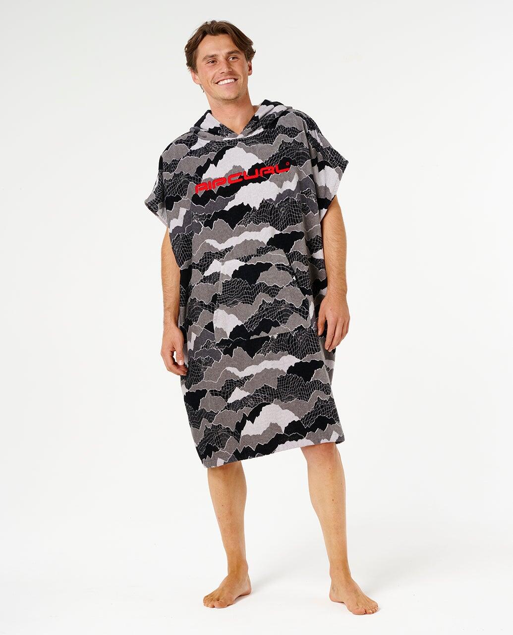 Produto Unissexo Poncho serviette à capuche Fun Times - Black/Grey 4/7