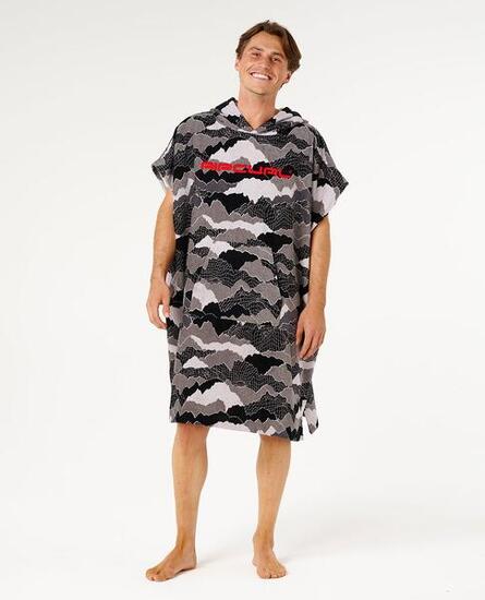 Poncho serviette à capuche Fun Times - Black/Grey