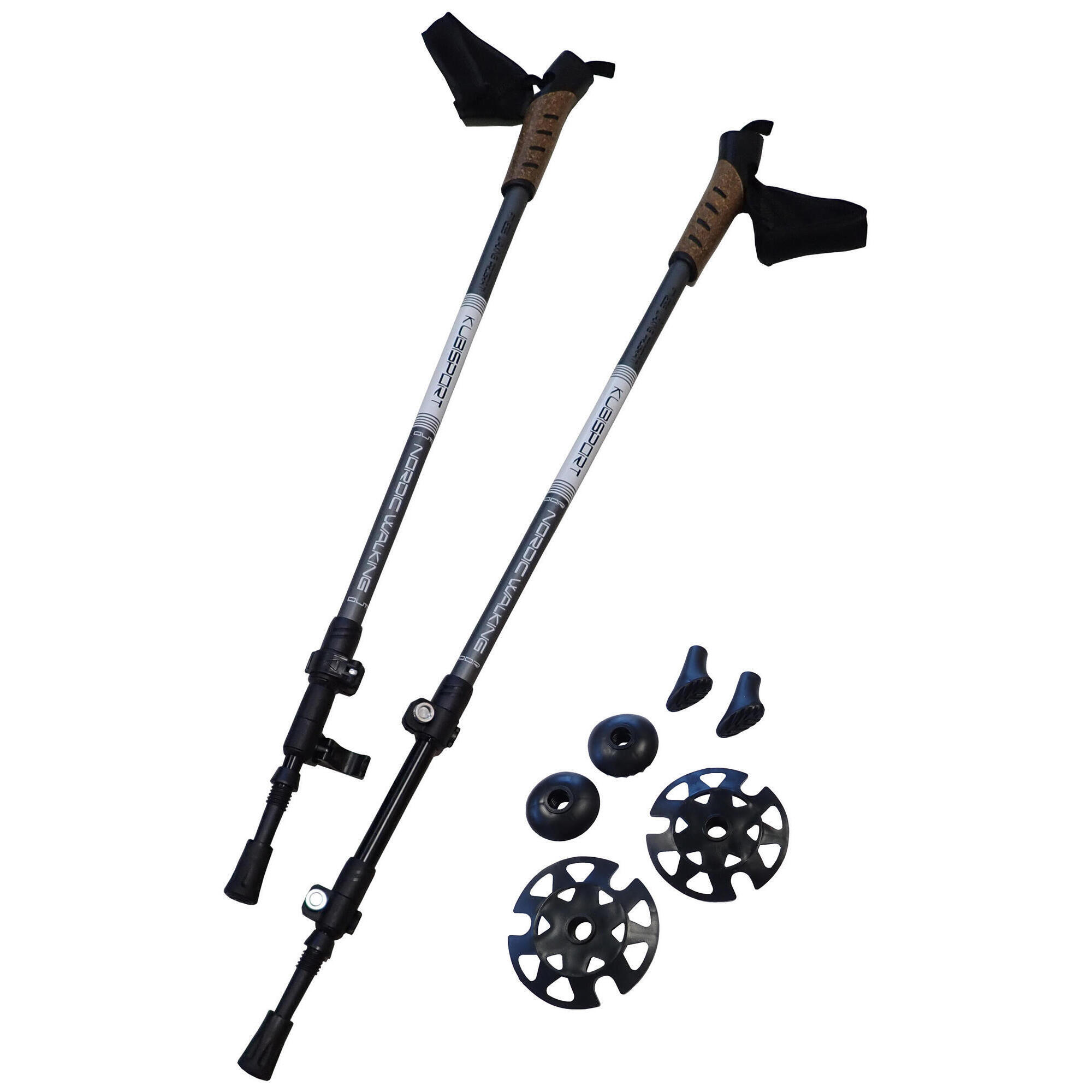 KUBISPORT Odlehčené trekingové hole s rychloupínáním 1 pár