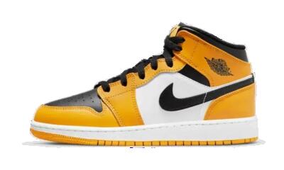Schoenen - basketbal - heren - air jordan 1 mid - taxi/white-black