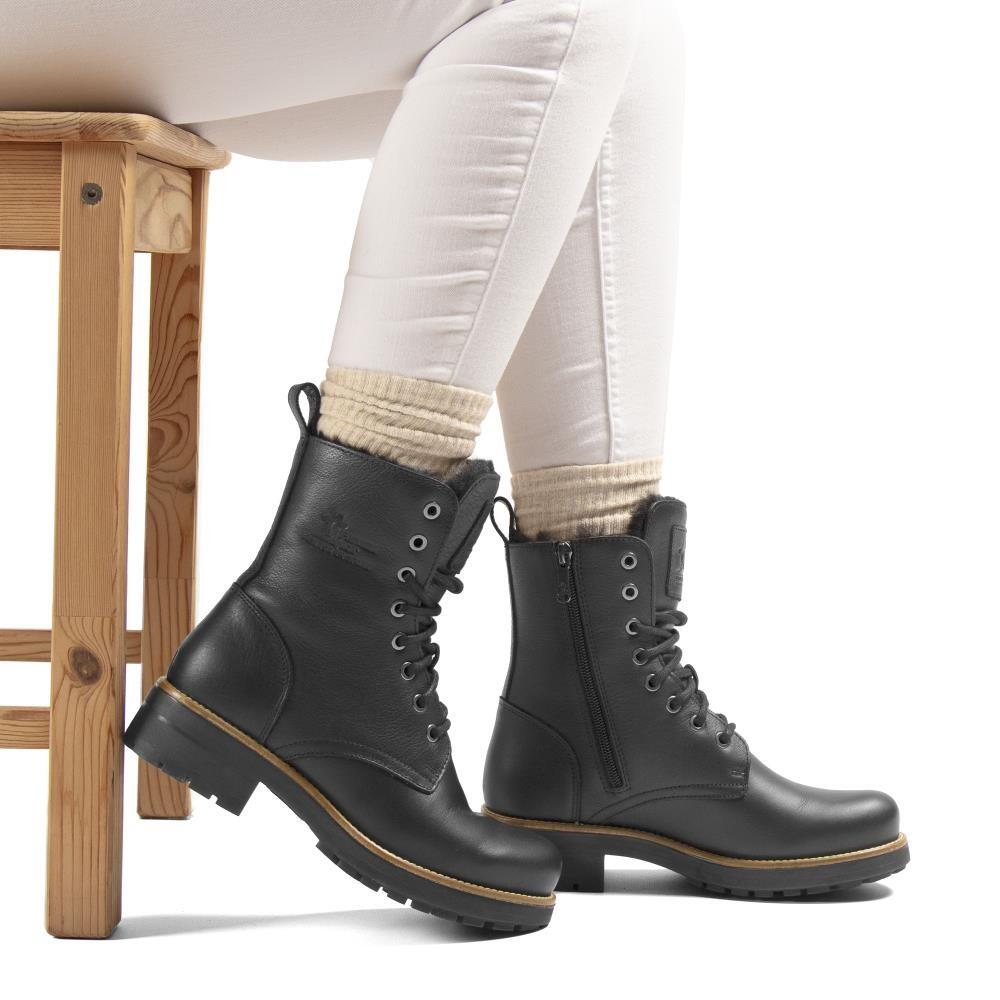 Comodo Y Calido Botin Mujer Panama Jack Renee B1 Piel Negra 6/7