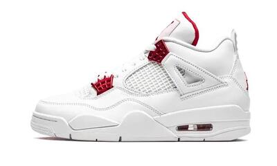Sneakers - air jordan 4 retro - bianco/argento/university red