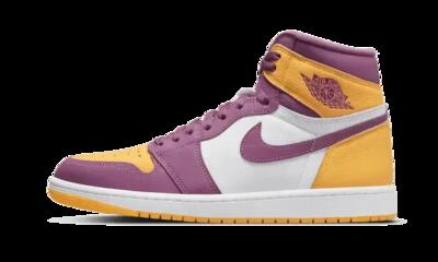 Schoenen - basketbal - aj1 brotherhood - goud/bordeaux/wit