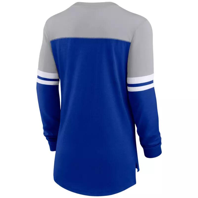 T-shirt Manches longues NFL Dallas Cowboys Nike LS Raglan Fashion Bleu pour Femm 2/4