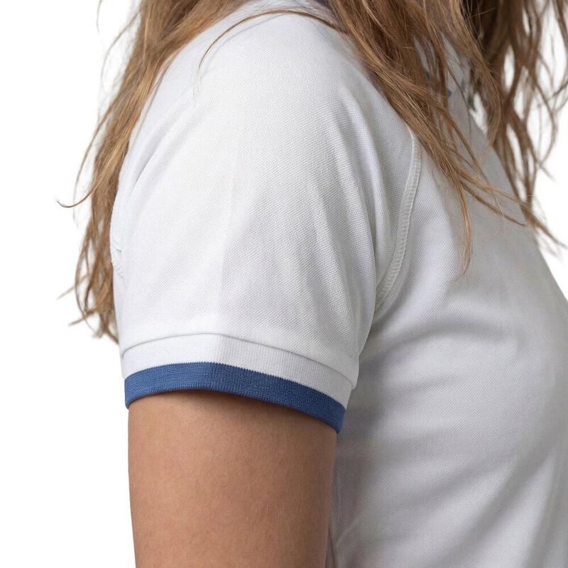 Tricou polo de tehnic cu fermoar pe jumătate pentru femei Player-W White Alb