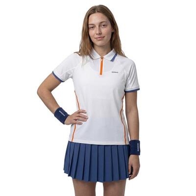 Dames tennis technische polo met halve rits player-w white wit