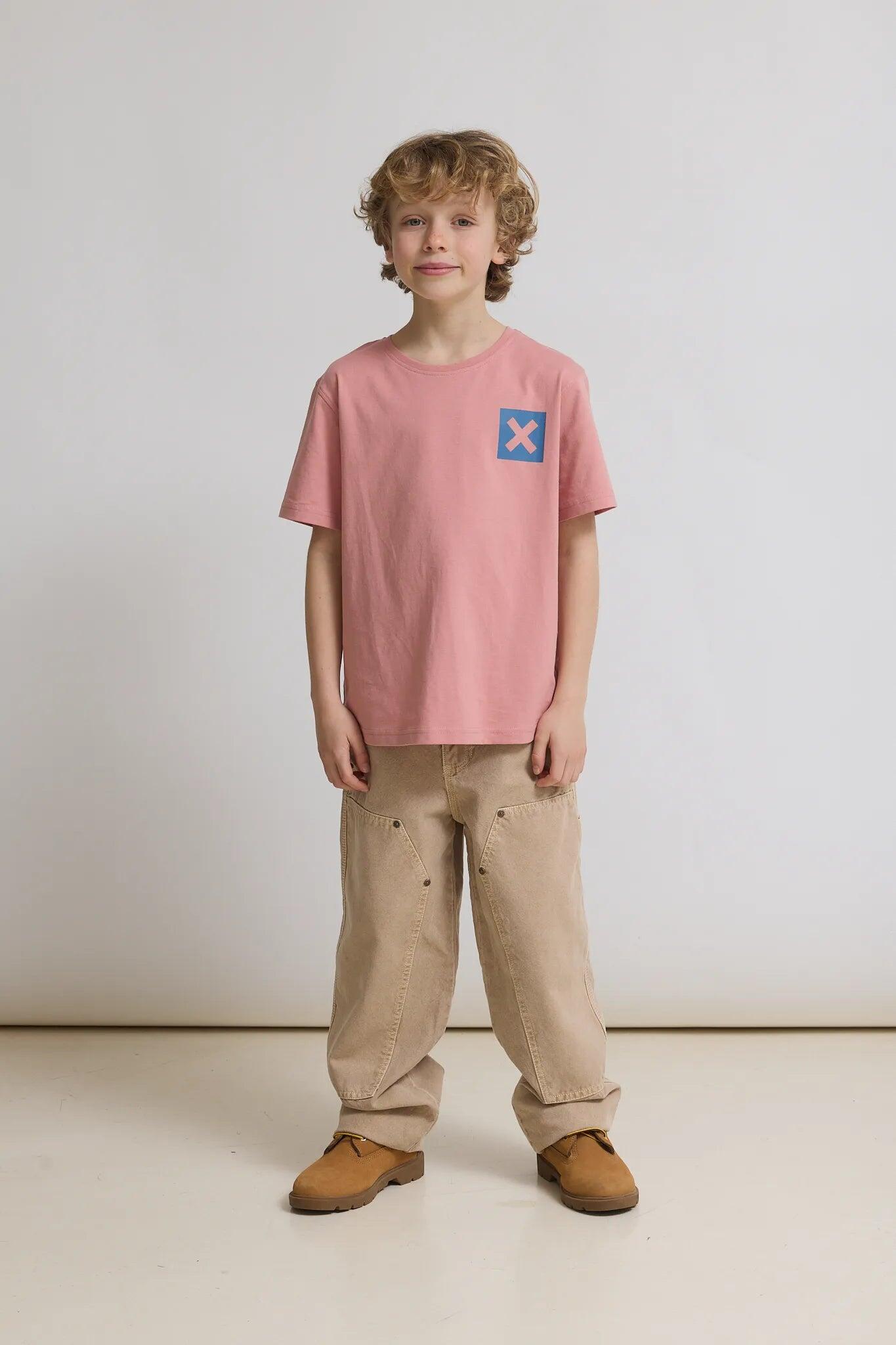 Camiseta Kids Blue Banana Peach de Algodón 100% Orgánico 3/4