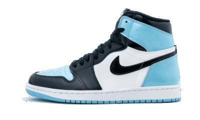 Schoenen - basketbal - aj1 unc lakleer - obsidian/blue chill