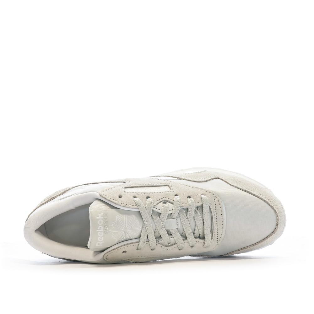 Baskets Blanches/Grises Femme Reebok Cl Nylon 100033441 4/7