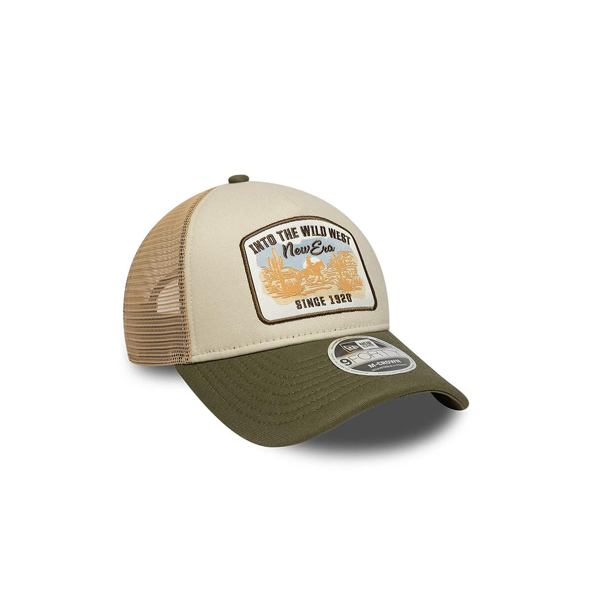 New Era 9FORTY Trucker Cap MC AF dunkelgrün/beige 3/5