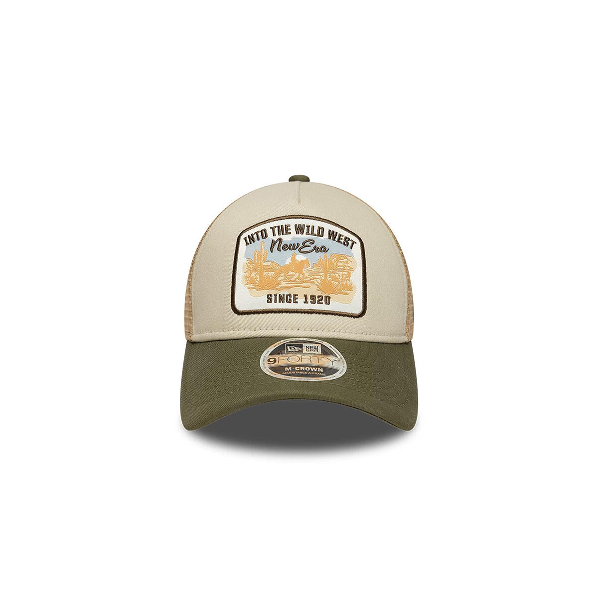 New Era 9FORTY Trucker Cap MC AF dunkelgrün/beige 2/5