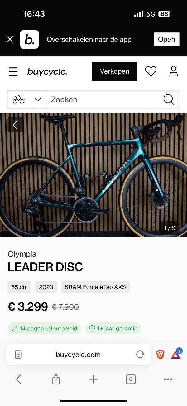 Entre Particuliers - Vélo de course Olympia SRAM / mt 53 6/6