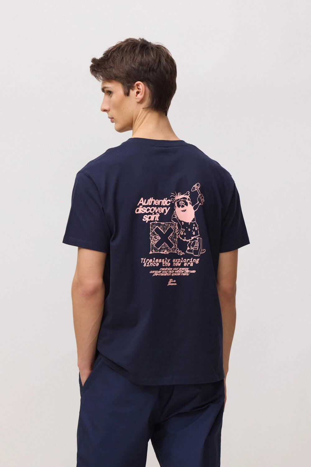 Camiseta Blue Banana Azul Marino de Algodón 100% Orgánico 2/7