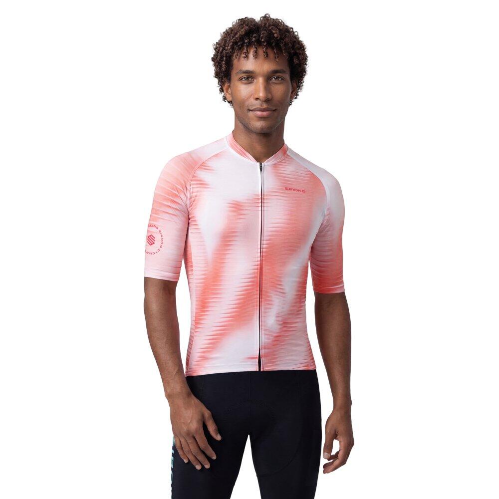 Men Cycling 's short sleeve jersey M2 NRC Pink Pink