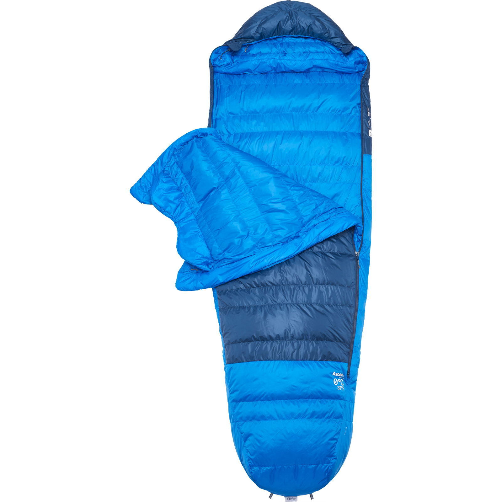 Daunen-Schlafsack Ascent 0C/32F tempest blue-maya blue 3/7