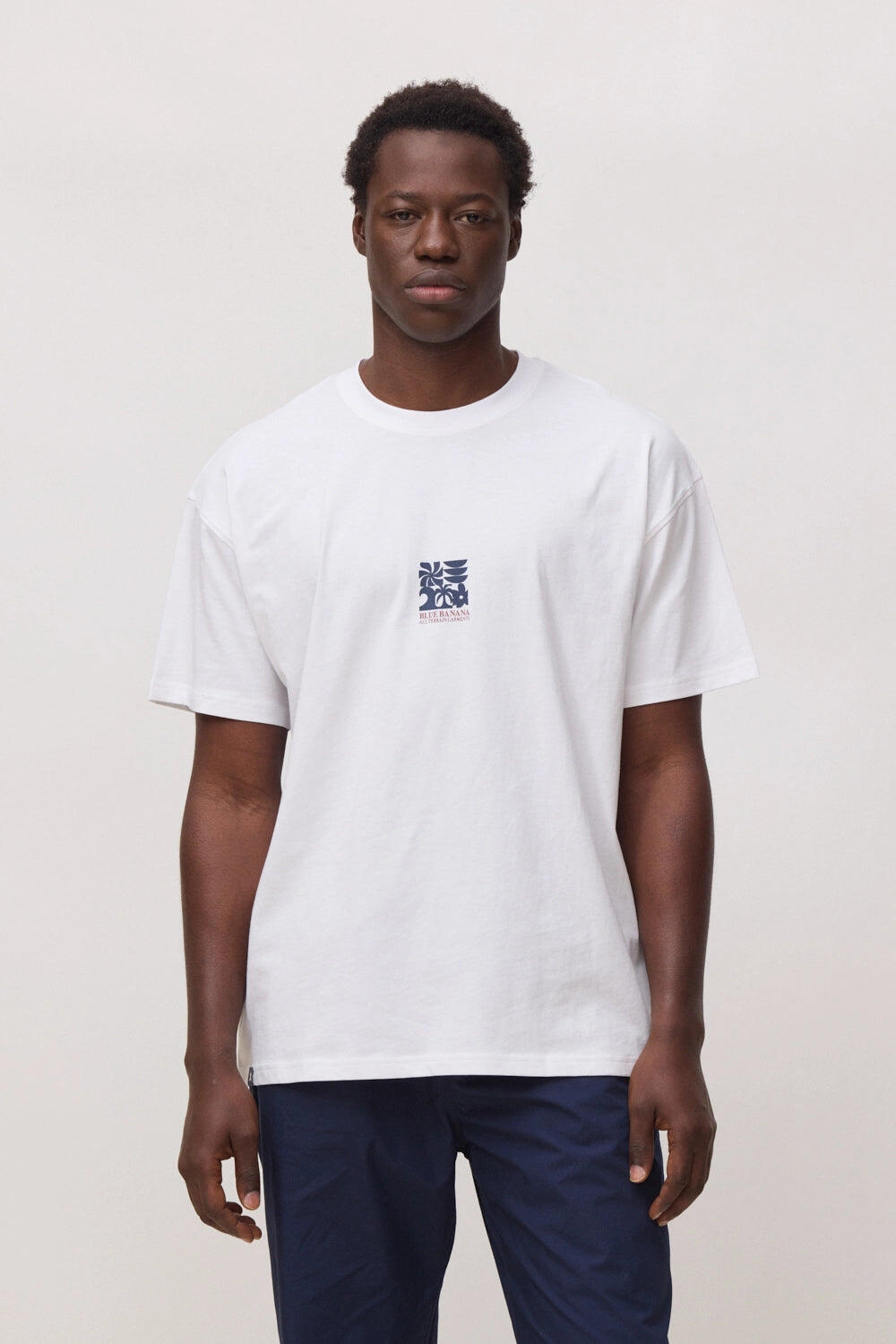 Camiseta Blue Banana Blanca de Algodón 100% Orgánico 1/6