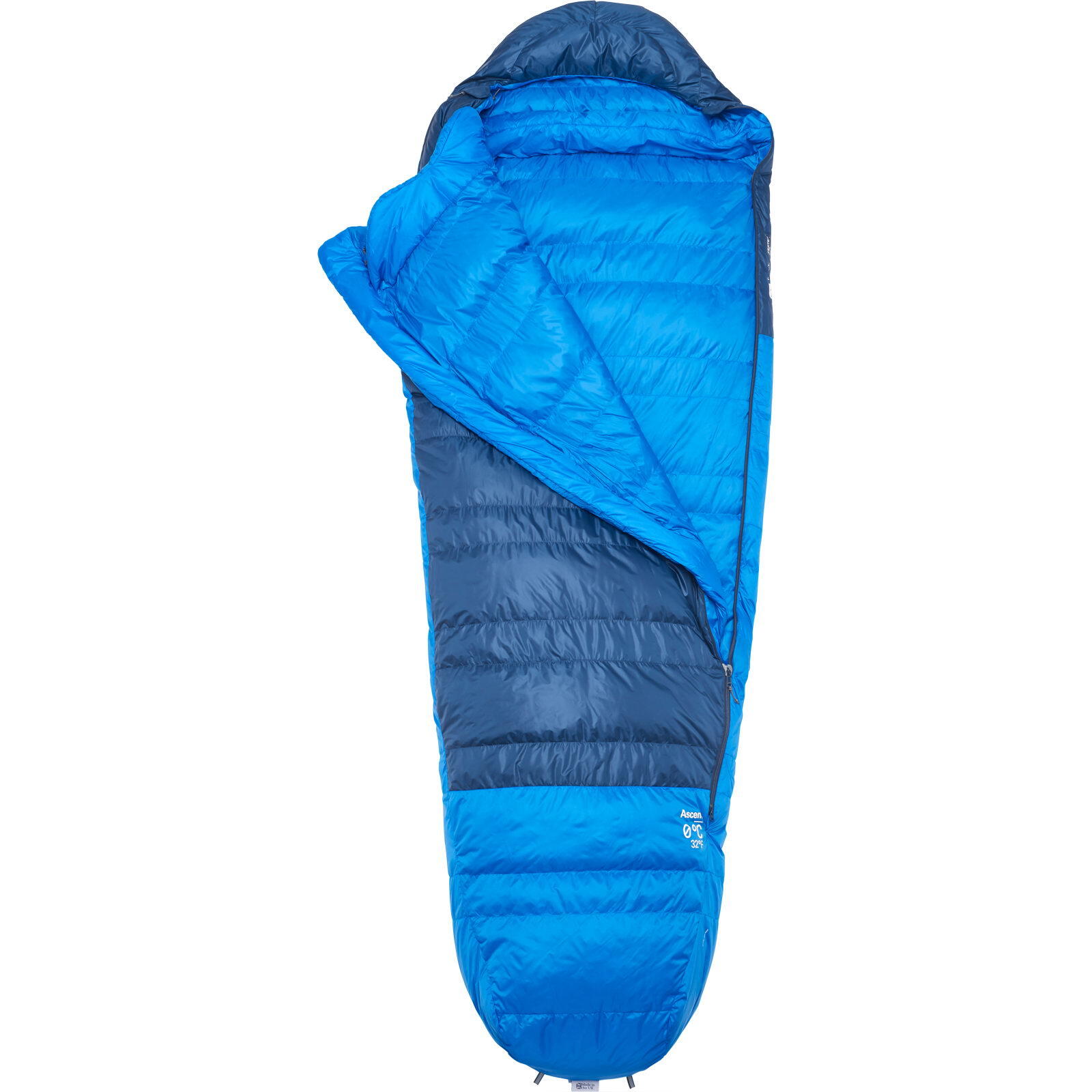 Daunen-Schlafsack Ascent 0C/32F tempest blue-maya blue 2/7