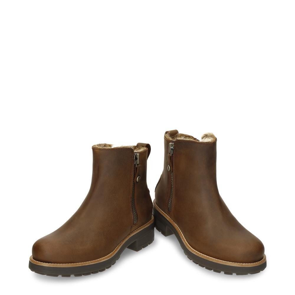 Comodo Y Calido Botin Mujer Panama Jack Rym B2 En Piel Tono Cuero 3/7