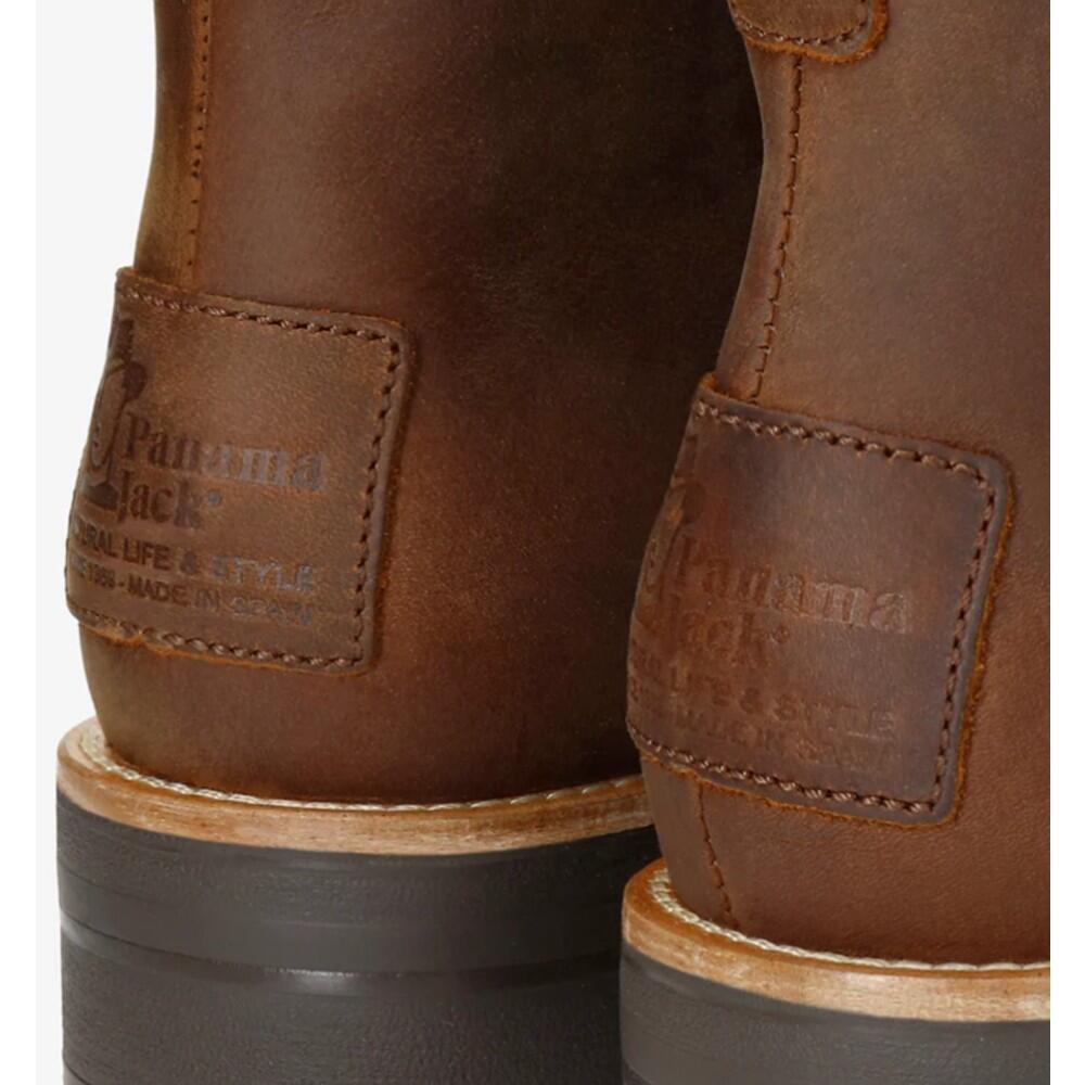Comodo Y Calido Botin Mujer Panama Jack Rym B2 En Piel Tono Cuero 7/7