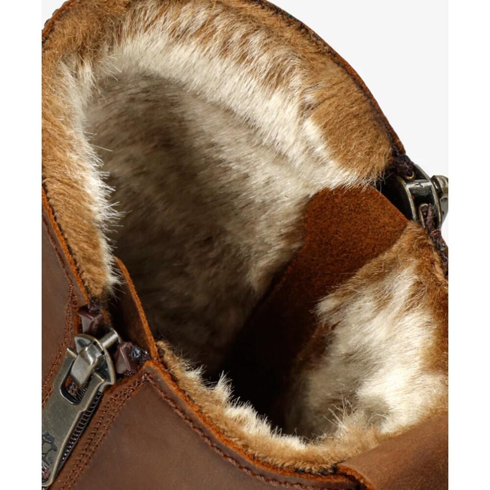 Comodo Y Calido Botin Mujer Panama Jack Rym B2 En Piel Tono Cuero 5/7