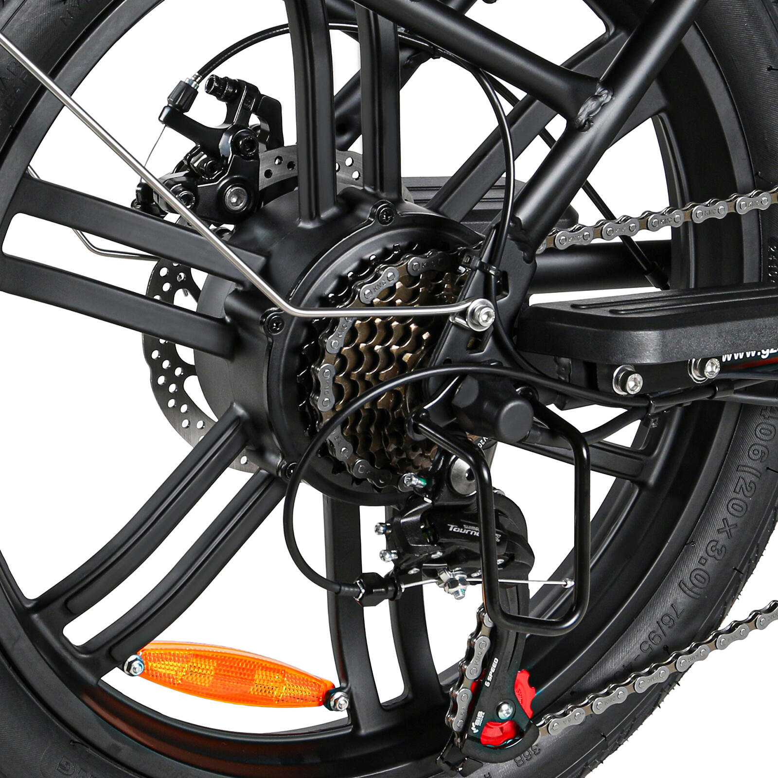 SAMEBIKE CY20 Pro Faltbares E-Bike,36V 13Ah Akku und Shimano 7-Gang-Schaltung 6/7