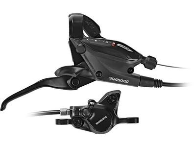 Hydraulische remset 8 speed shimano st-ef505 mt200 achter - zwart