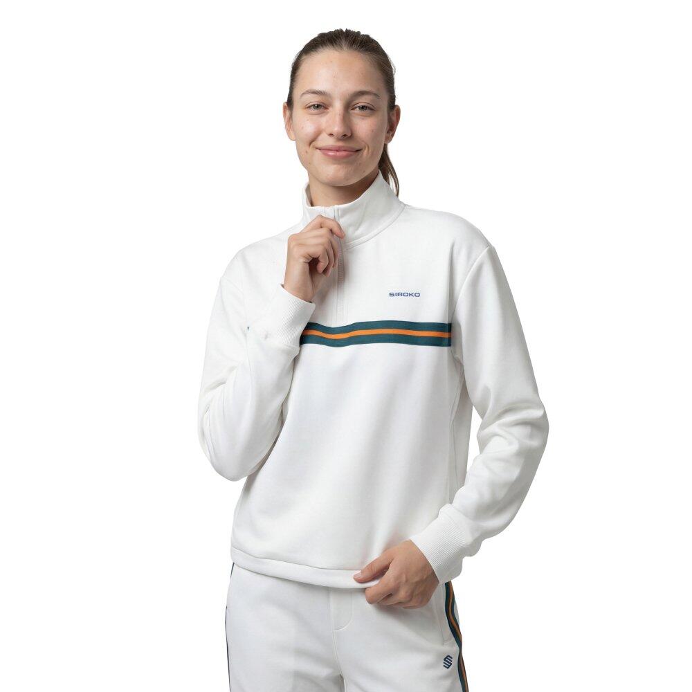 Women Tennis 's half-zip sweatshirt Tiebreak-W White White