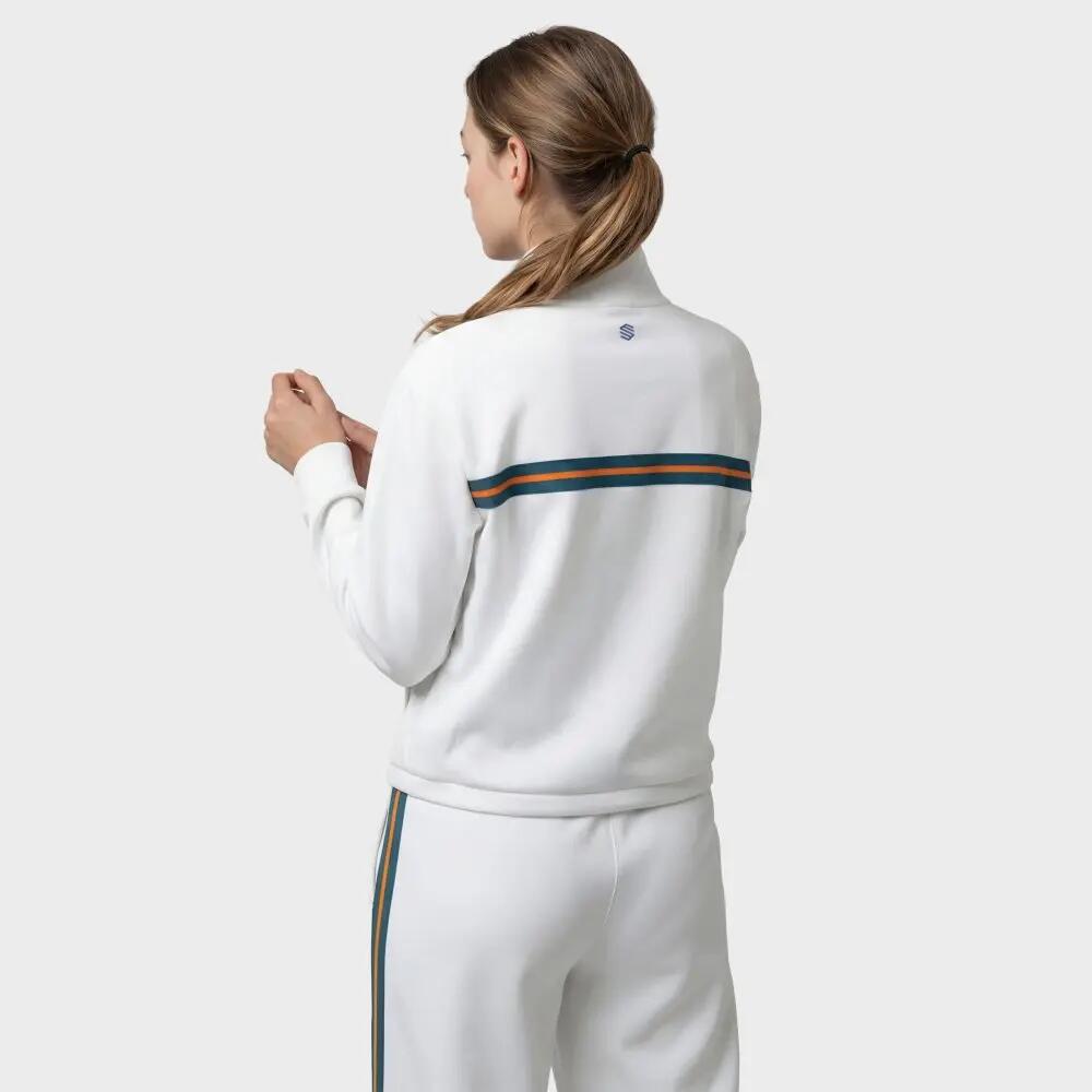 Felpa tennis mezza zip donna Tiebreak-W White Bianco 6/7
