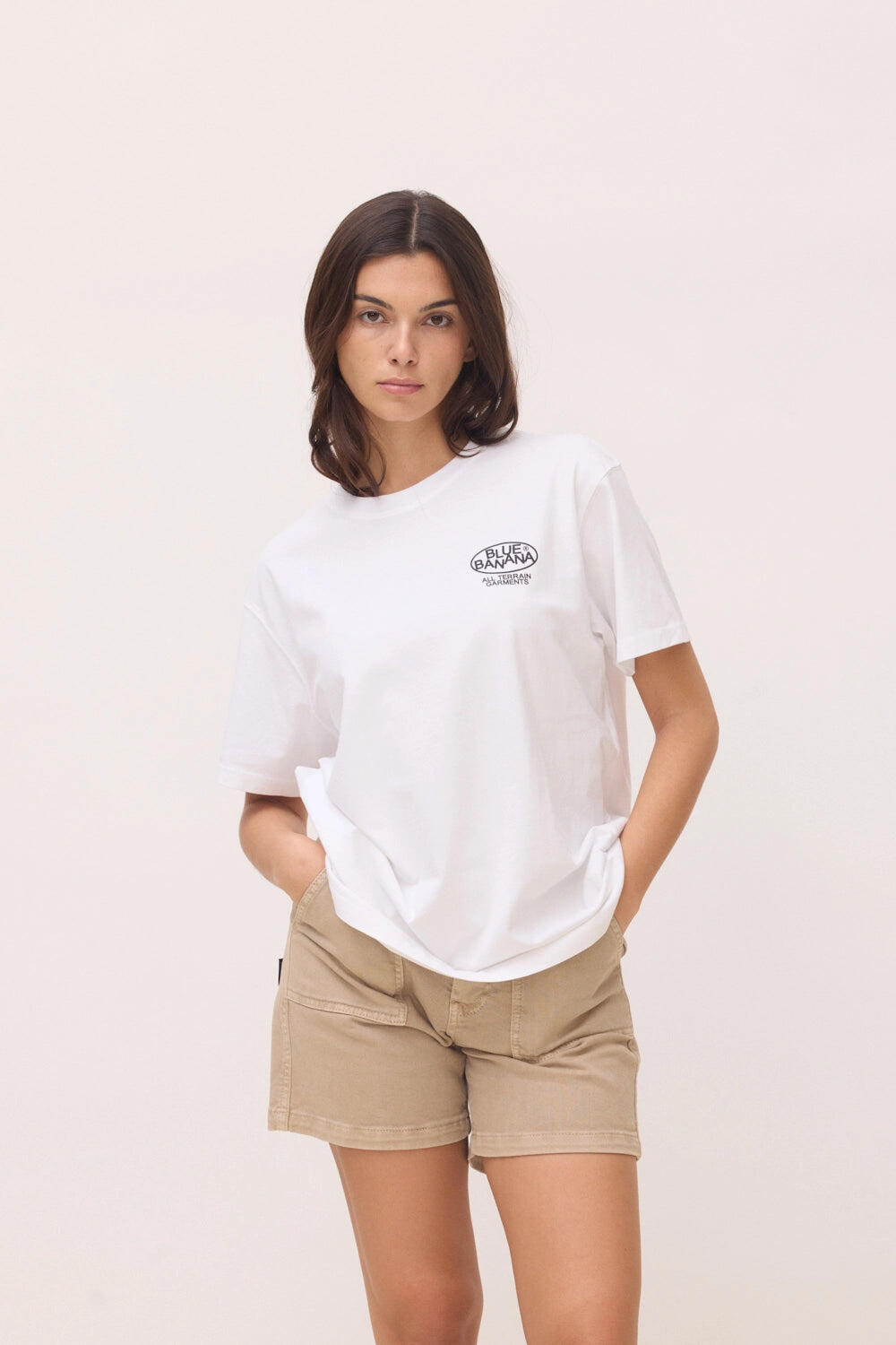 Camiseta Blue Banana Blanca de Algodón 100% Orgánico 4/6