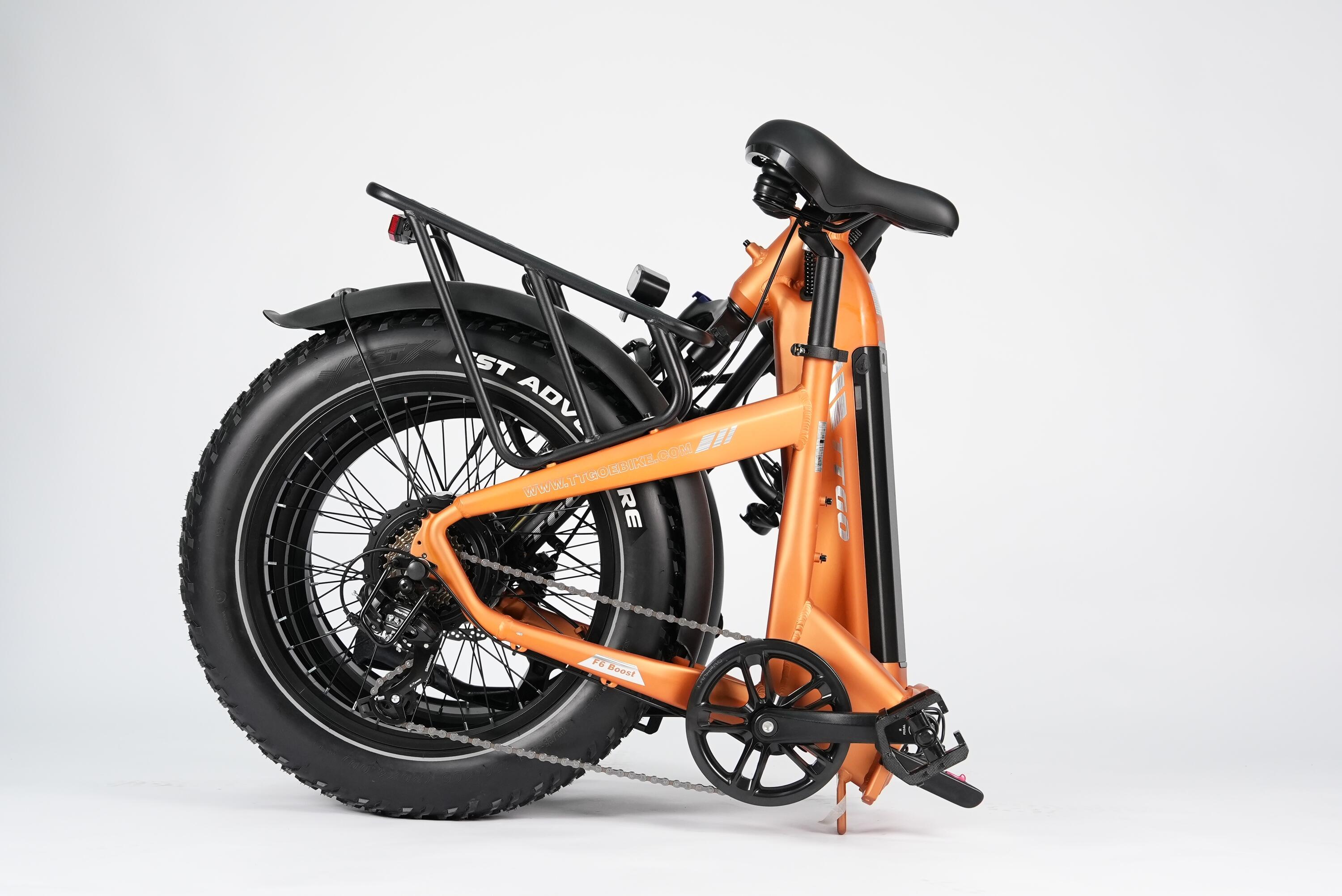 F6Boost Bicicleta Elétrica Fat 20" 250W 48V 18Ah 120km Torque 3/6