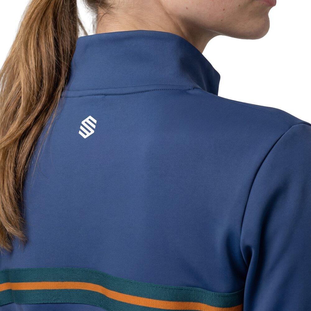 Sweat de tennis demi-zip femme Tiebreak-W Navy Bleu 5/6