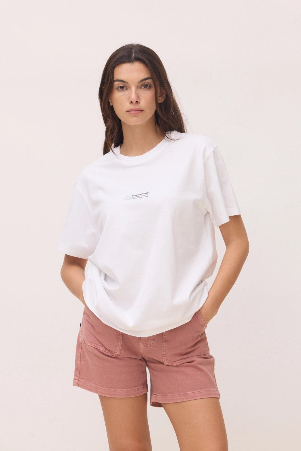 Camiseta Blue Banana Blanca de Algodón 100% Orgánico 4/7