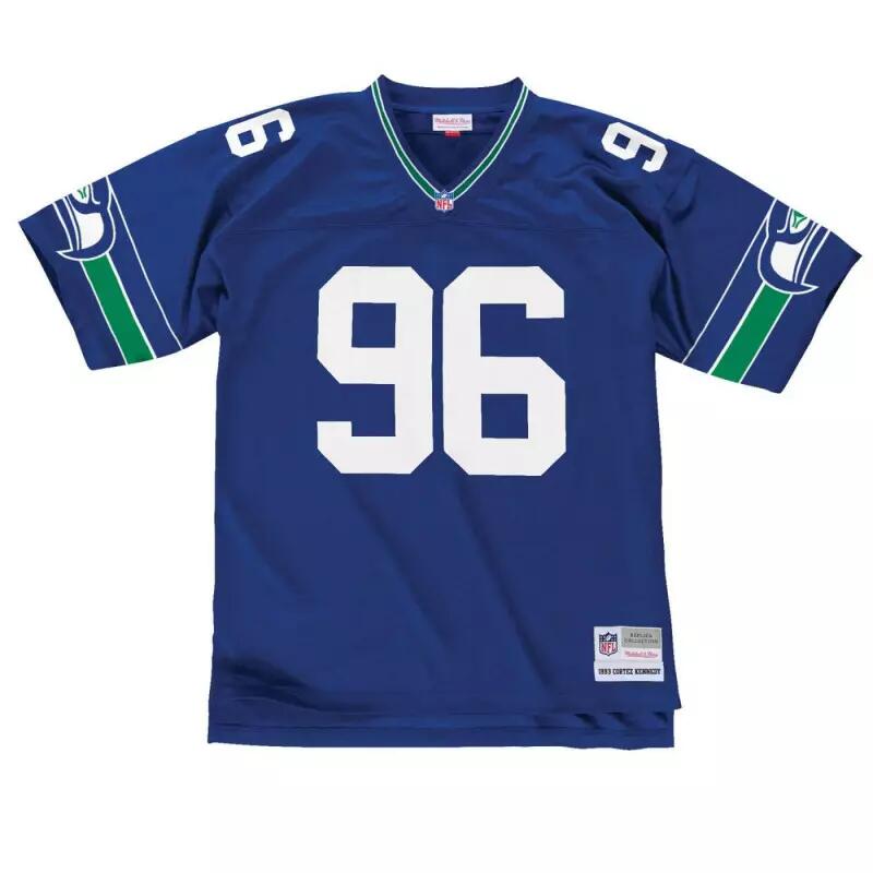 Maillot NFL Cortez Kennedy Seattle Seahawks 1993 Mitchell & Ness Legacy Retro Bl 1/2