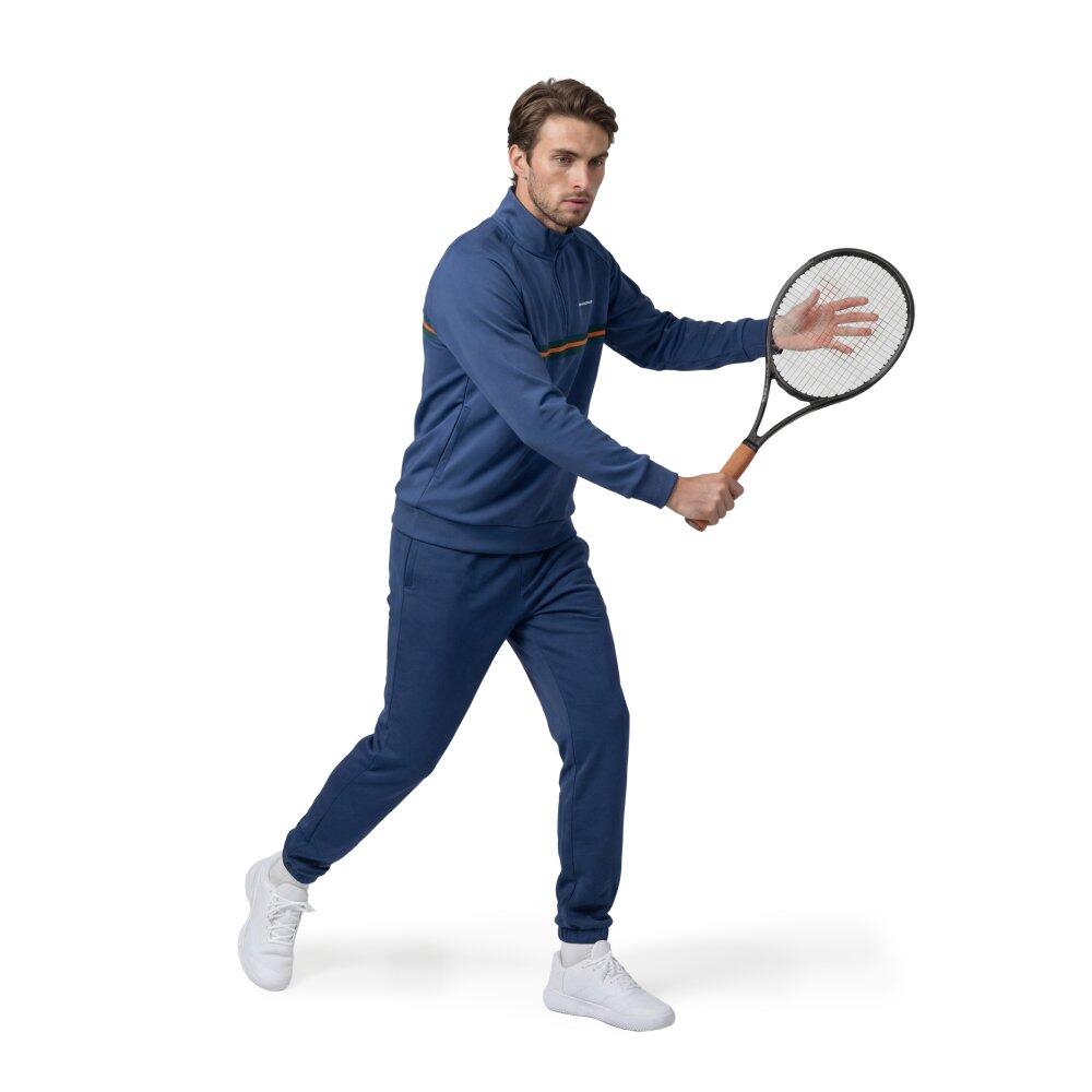 Sweat de tennis demi-zip homme Tiebreak Navy Bleu 3/6