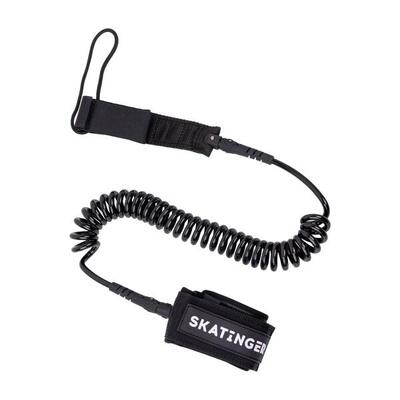 Skatinger veiligheidsleash voor sup 40 cm zwart - velcro enkelband